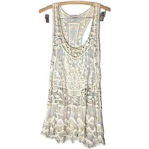Vivid Importers of NY Lace Boho Tunic SZ S